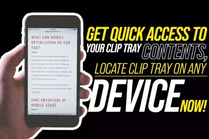 Get Quick Access To Your Clip Tray Contents